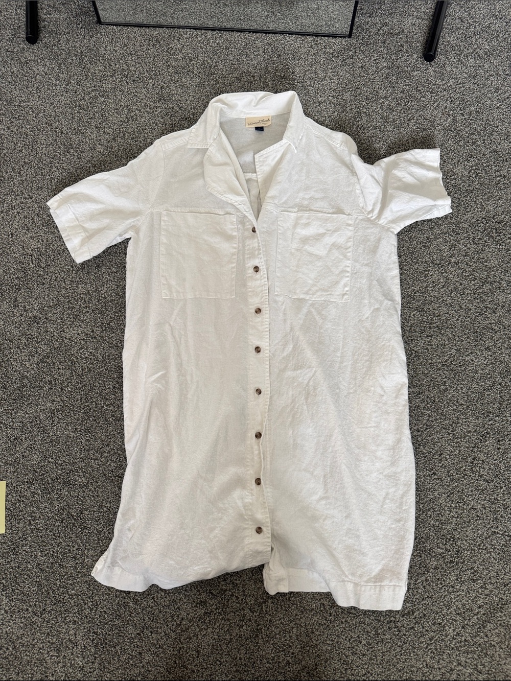Target White Button-Front Midi Shirt Dress